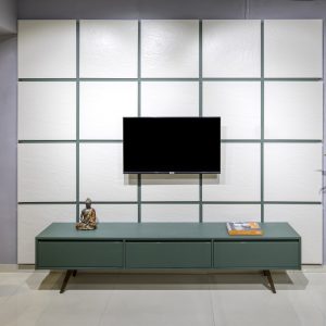 TV Unit With Tile Back Panel