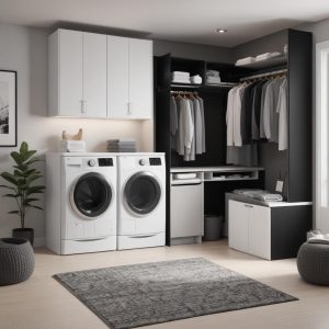 Laundry With Hanging Storage