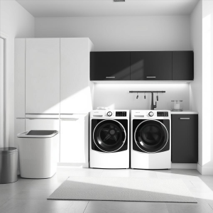 Laundry With Hanging Storage